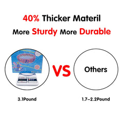 Big Summer 3 Rings durable vinyl material resists punctures outdoors.