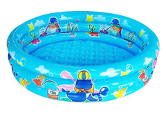 Big Summer 3 Rings Kiddie Pool blue full view for family outdoor fun