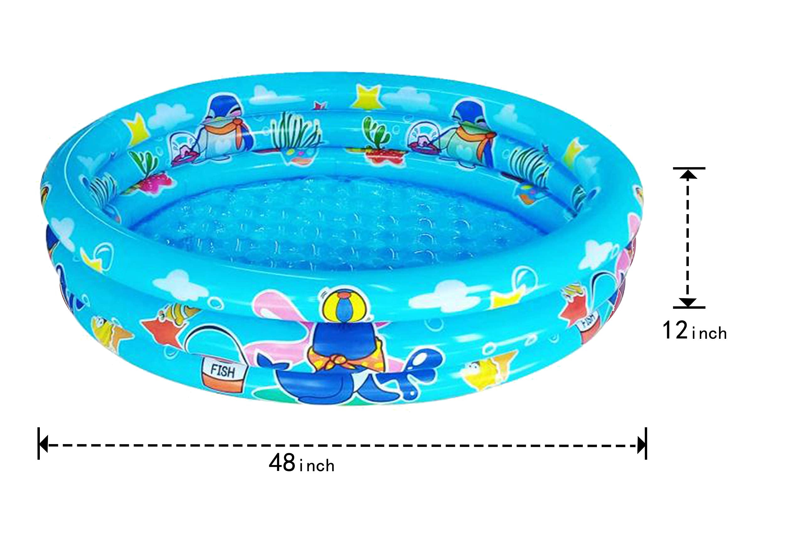 Big Summer 3 Rings Kiddie Pool repair patch included for longevity