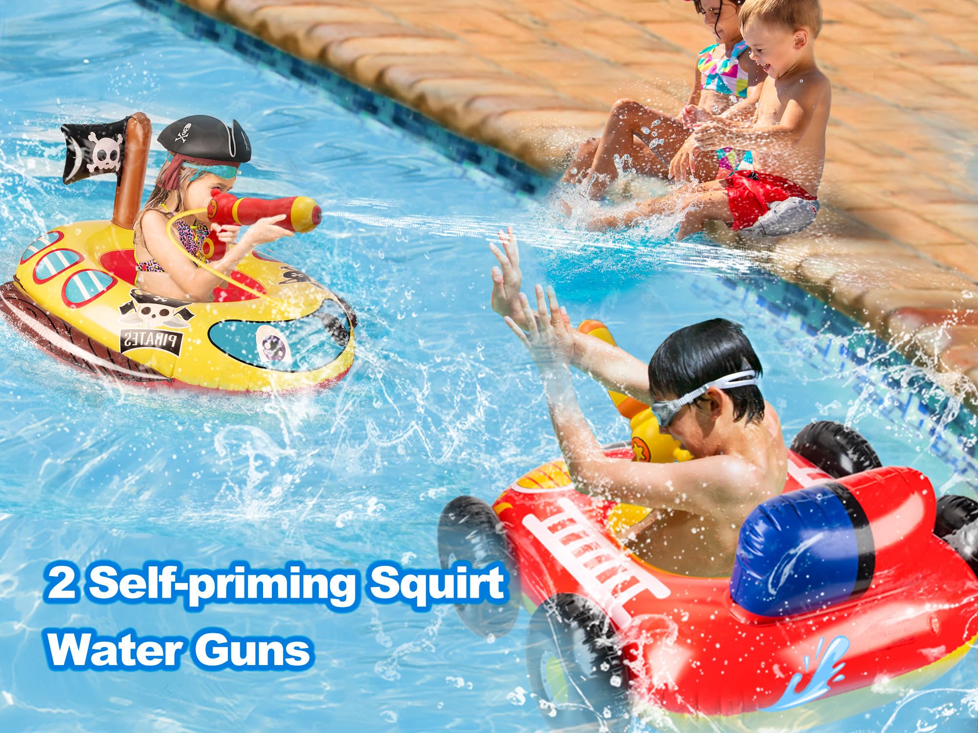 Big Summer built-in-squirt-gun, continuous splash fun from the pool