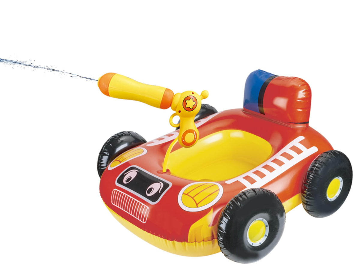Big Summer fire-truck-pool-float, durable kids' pool toy for exciting water play
