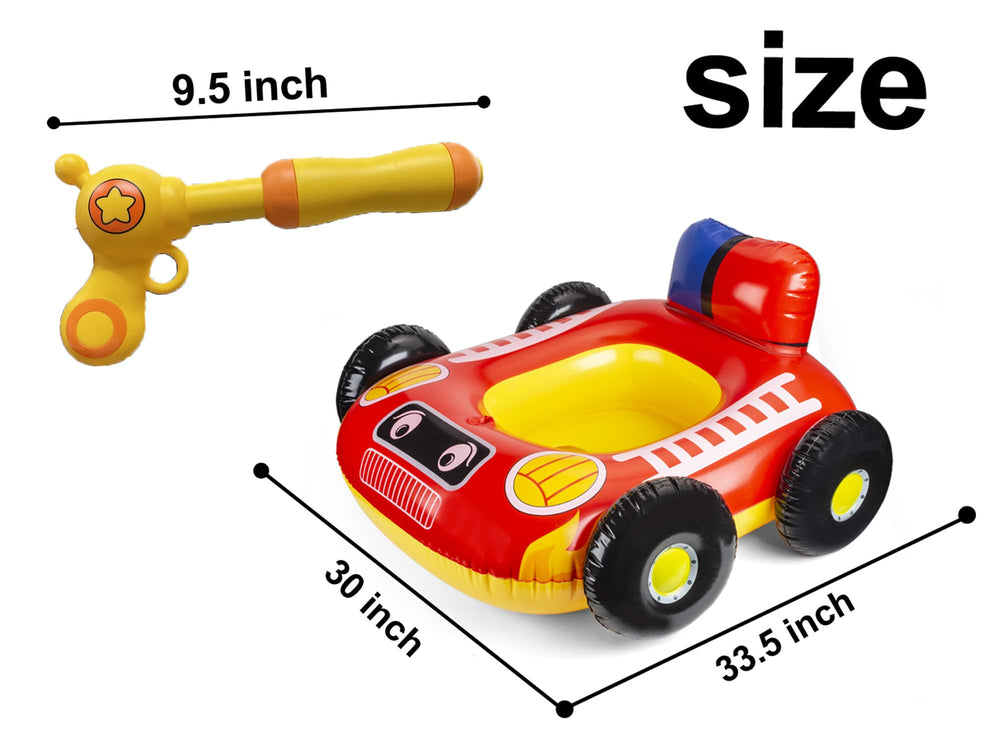 Big Summer kids-pool-toy-fire-engine float, ideal for family pool days