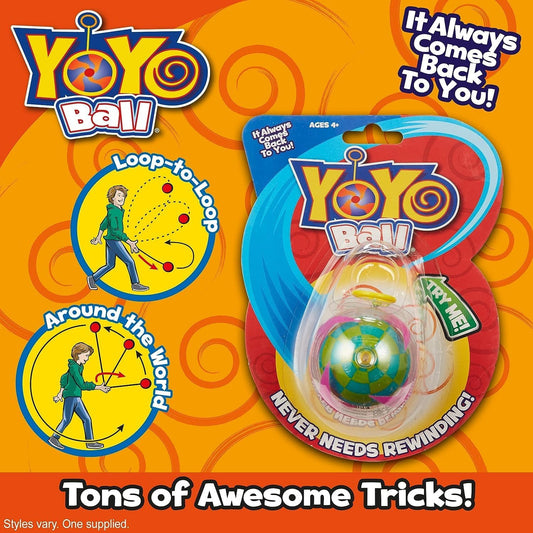 Big Time Toys Yoyo Ball automatic return in bright pattern for effortless tricks.