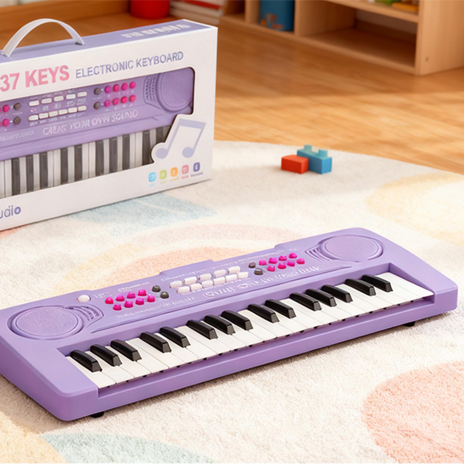 BIGFUN multifunction keyboard piano showing varied sound options for learning