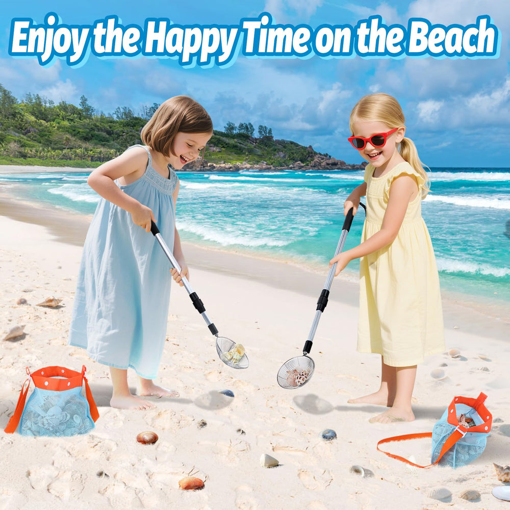Biggun shark-tooth sifter spoon filters sand quickly for clear results.