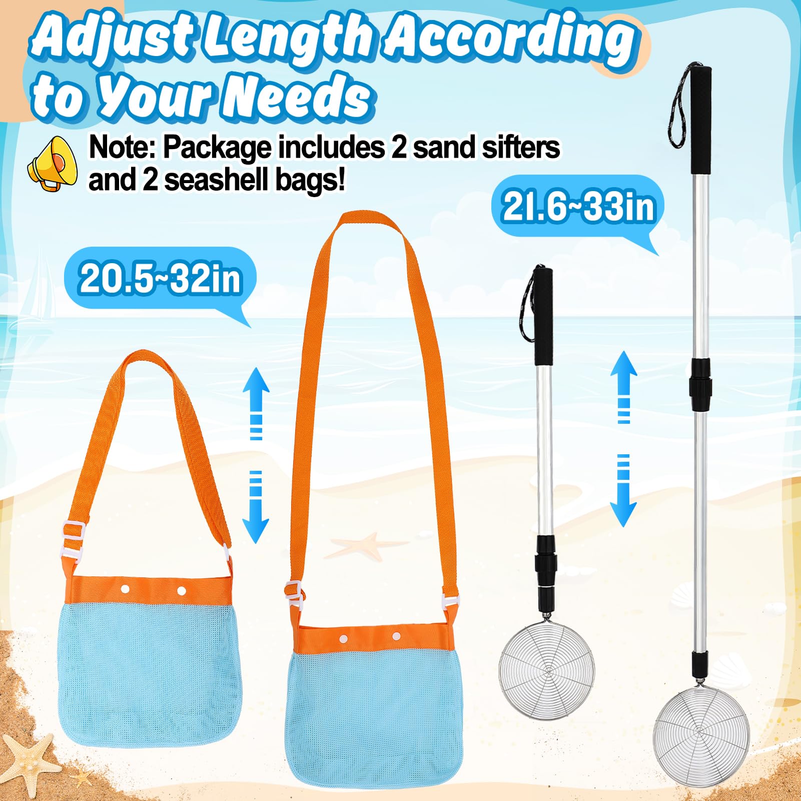Biggun two-pack beach treasure tools set for family outings on the sand.