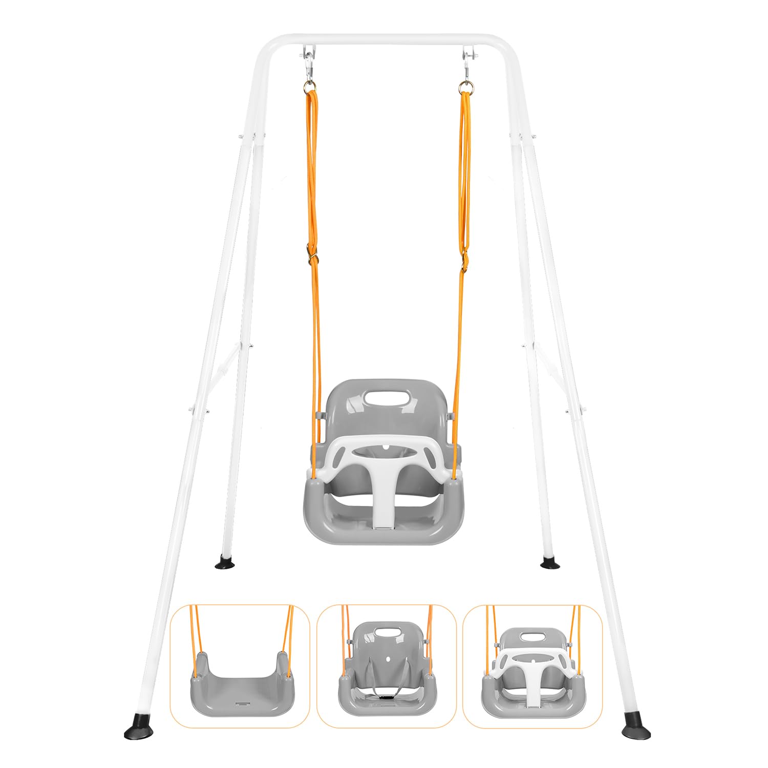Bighaki808 3-in-1 toddler swing seat fully assembled for indoor family fun.