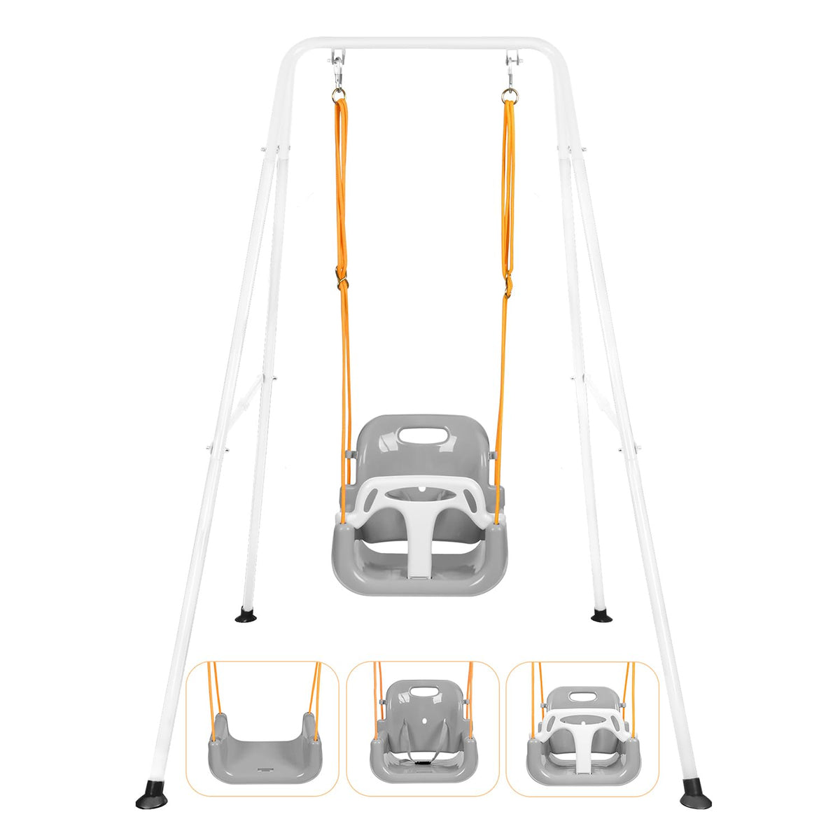 Bighaki808 3-in-1 toddler swing seat fully assembled for indoor family fun.