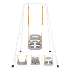 Bighaki808 3-in-1 toddler swing seat fully assembled for indoor family fun.