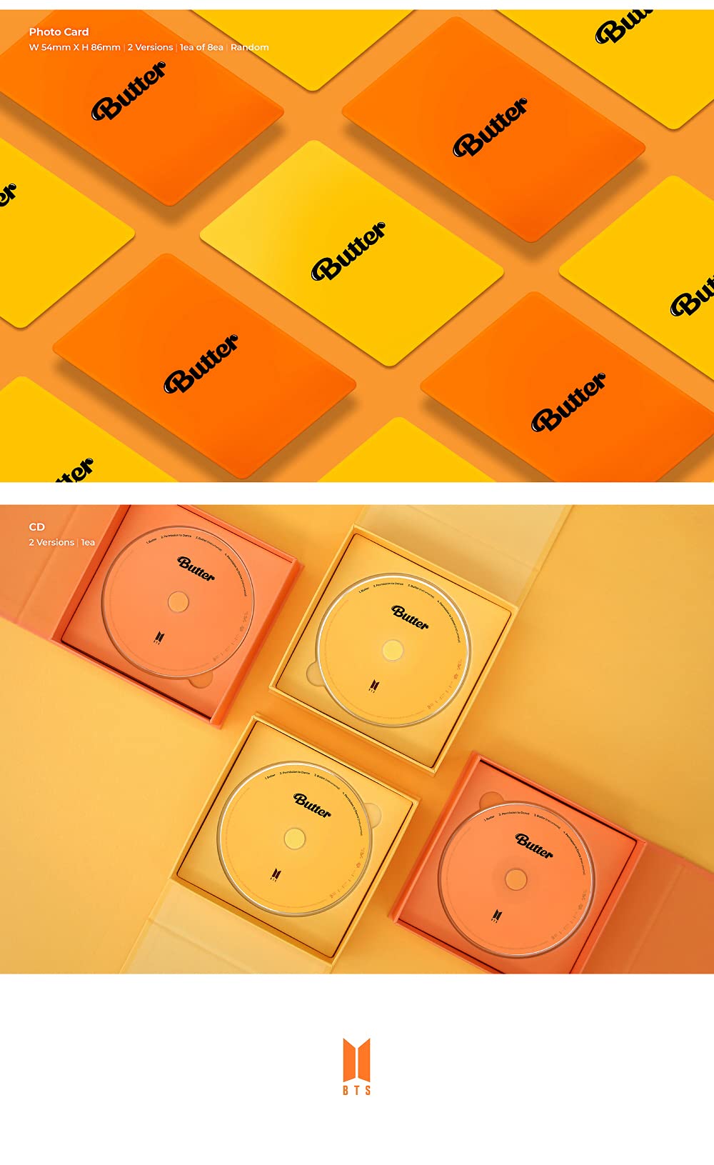 BigHit BTS Butter Peach Ver graphic sticker adds detail to pages and merch