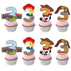 BIGKEOKI cartoon story cupcake toppers for kids' cupcakes add playful charm.