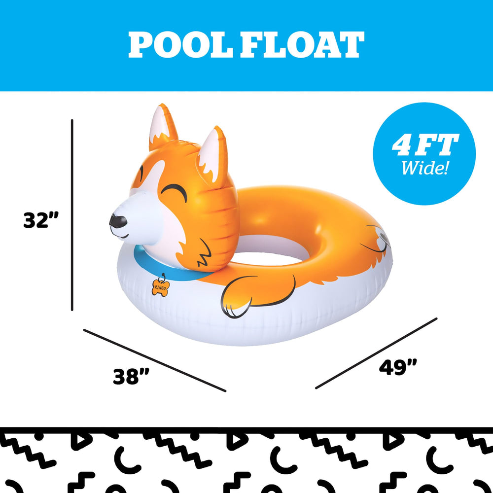 BigMouth Corgi inflatable tube ideal for playful pool sessions