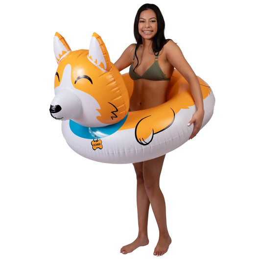 BigMouth Corgi pool float for lounging in the pool