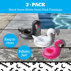 BigMouth Inc black swan drink holder creates bold poolside decor
