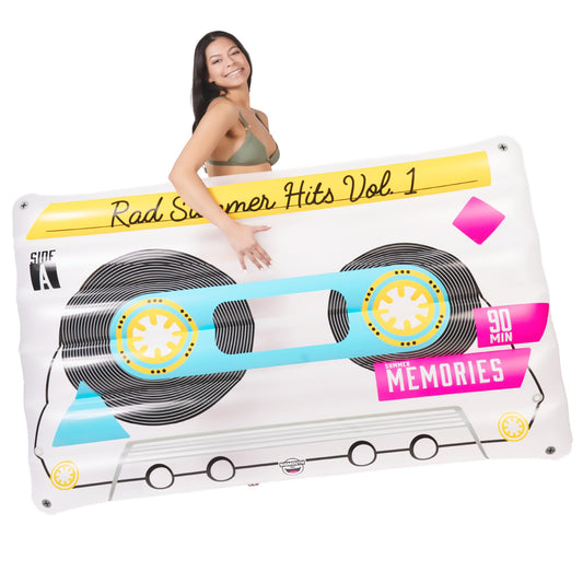 BigMouth Inc giant cassette tape pool float ideal for epic pool parties.