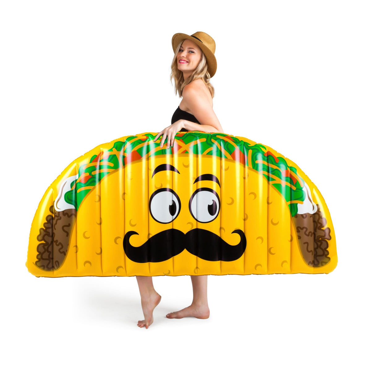 BigMouth Inc giant taco pool float offers 5ft lounging space in bright vinyl