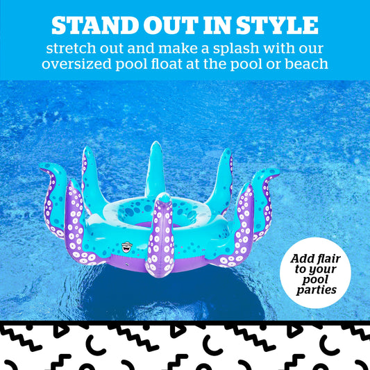 BigMouth Inc inflatable pool tube with durable vinyl for pool, beach, or lake days