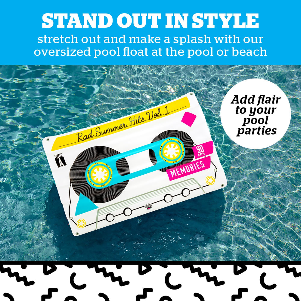 BigMouth Inc mixtape pool float inflates easily for quick setup at the lake.