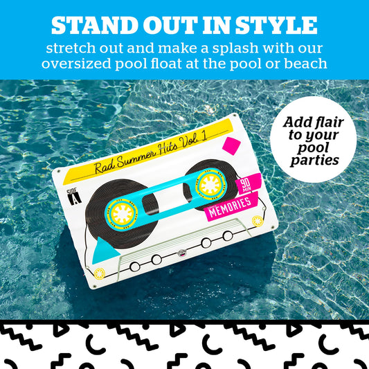 BigMouth Inc mixtape pool float inflates easily for quick setup at the lake.