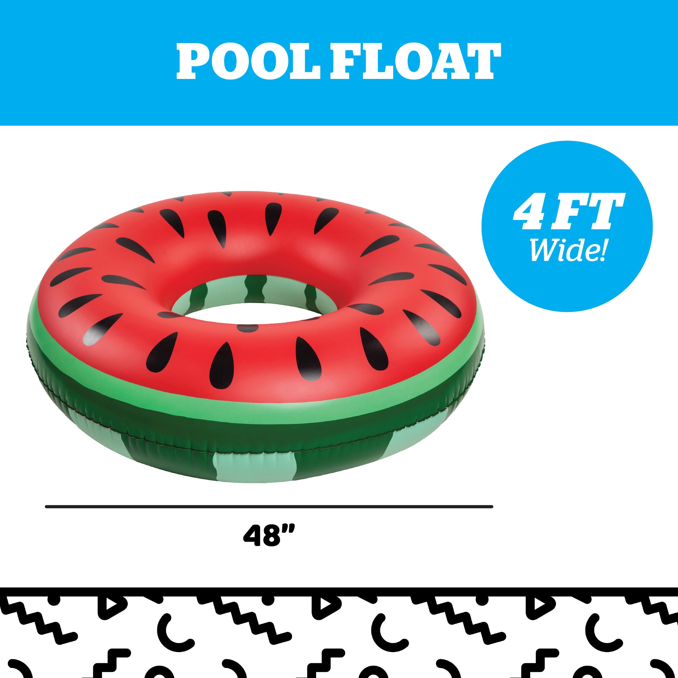 BigMouth Inc Watermelon Pool Float features fast inflate valve for more pool time.