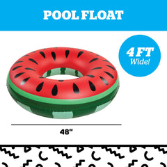 BigMouth Inc Watermelon Pool Float features fast inflate valve for more pool time.