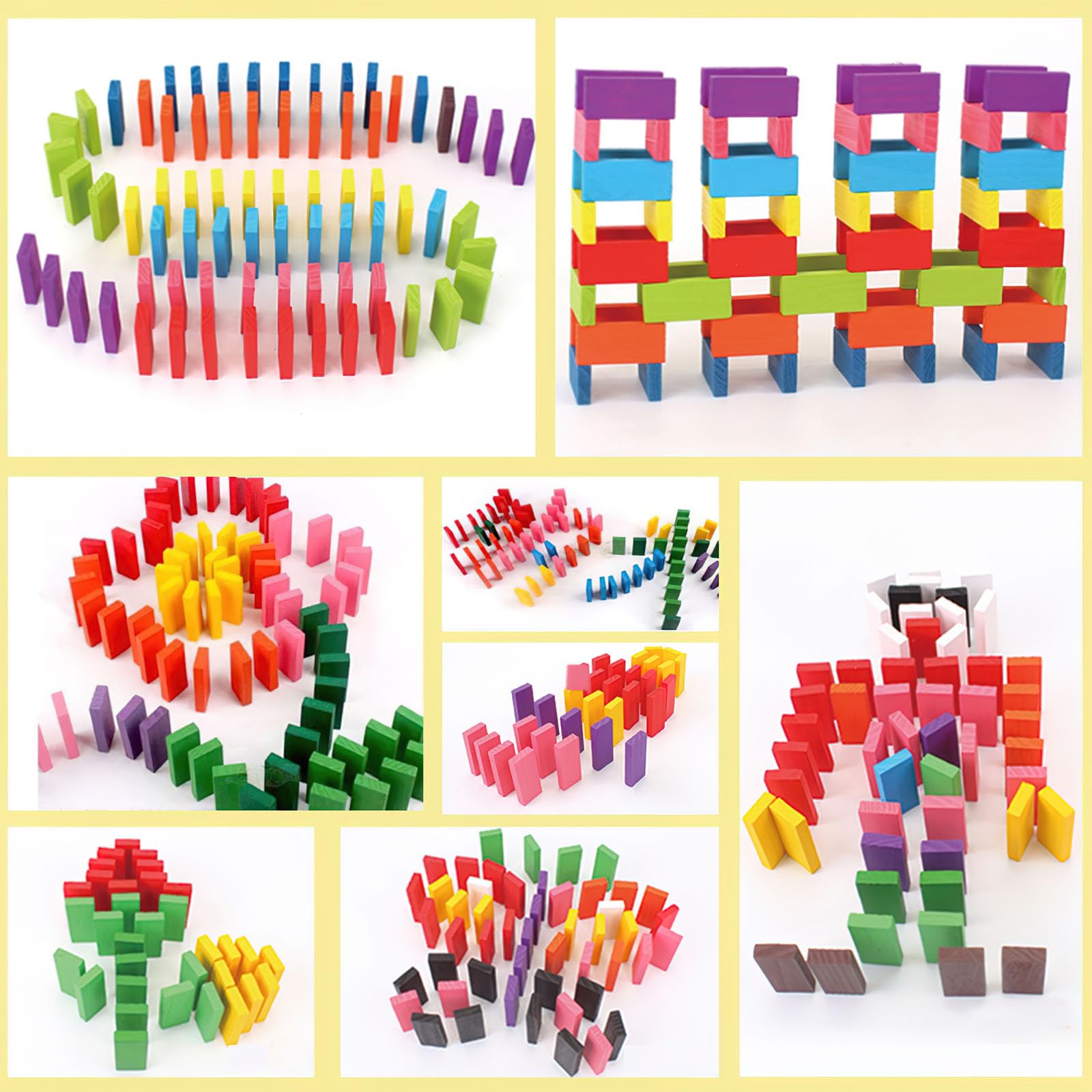 Educational play with BigOtters Dominos building counting and patterns