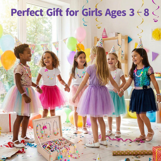 BigOtters girls jewelry elastic bracelet eases wear for kids with no assistance