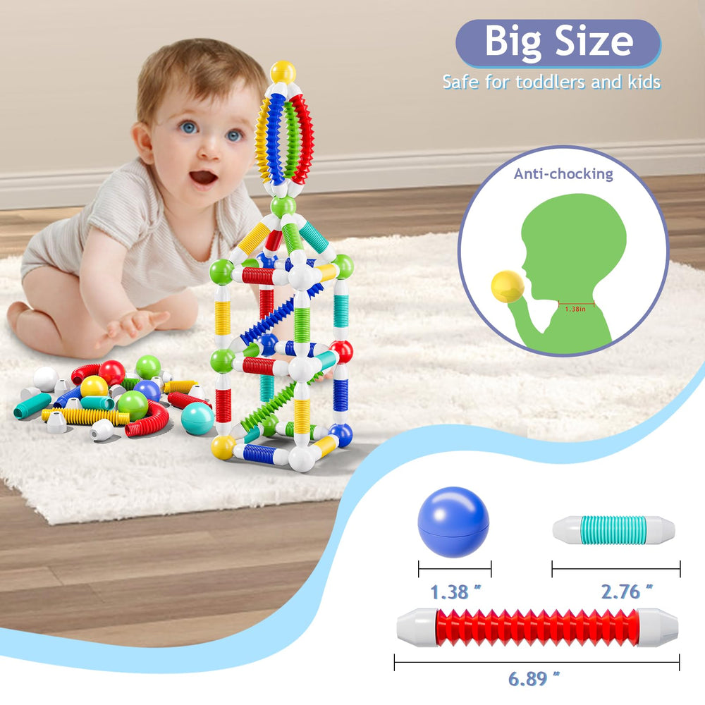 BIGRANK pop tubes close-up show bright colors for interactive fidget and focus
