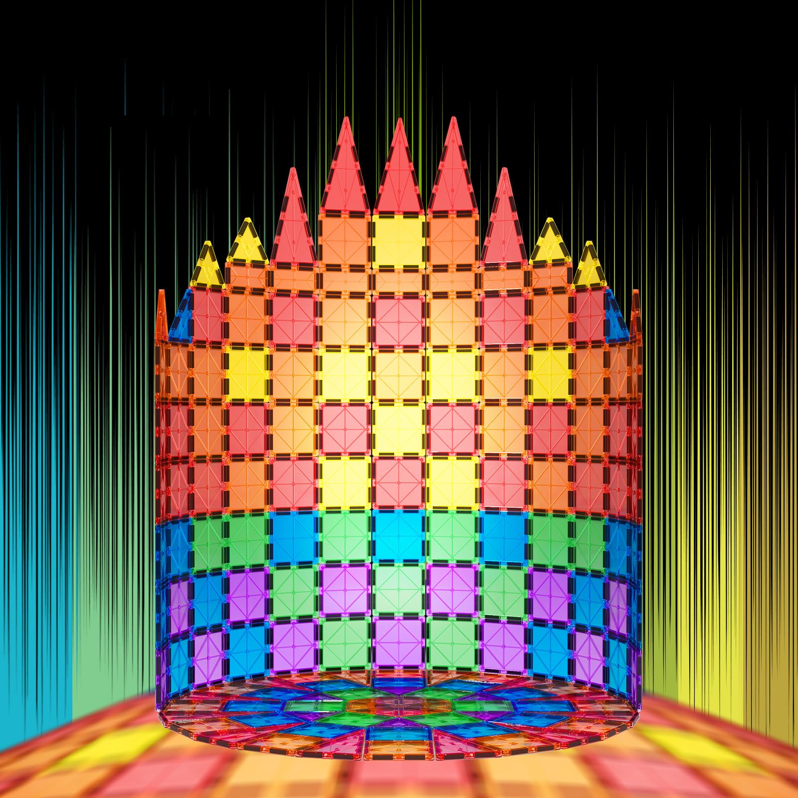 BigShu gift-ready magnetic tiles set inspires creativity.