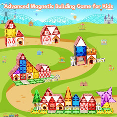BigShu magnetic tiles colorful shapes encourage pattern recognition and spatial thinking.