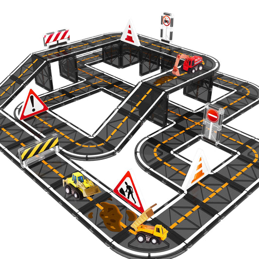 BigShu magnetic tiles road printing set highlights road-building play and magnetic connections for kids.