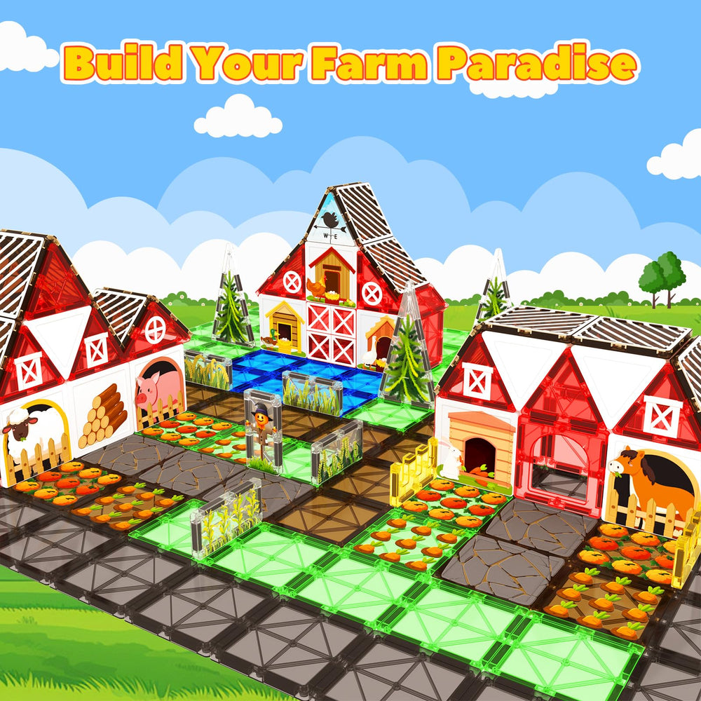BigShu farm shapes tiles in vibrant colors aiding sorting and hand-eye coordination