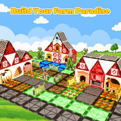 BigShu farm shapes tiles in vibrant colors aiding sorting and hand-eye coordination