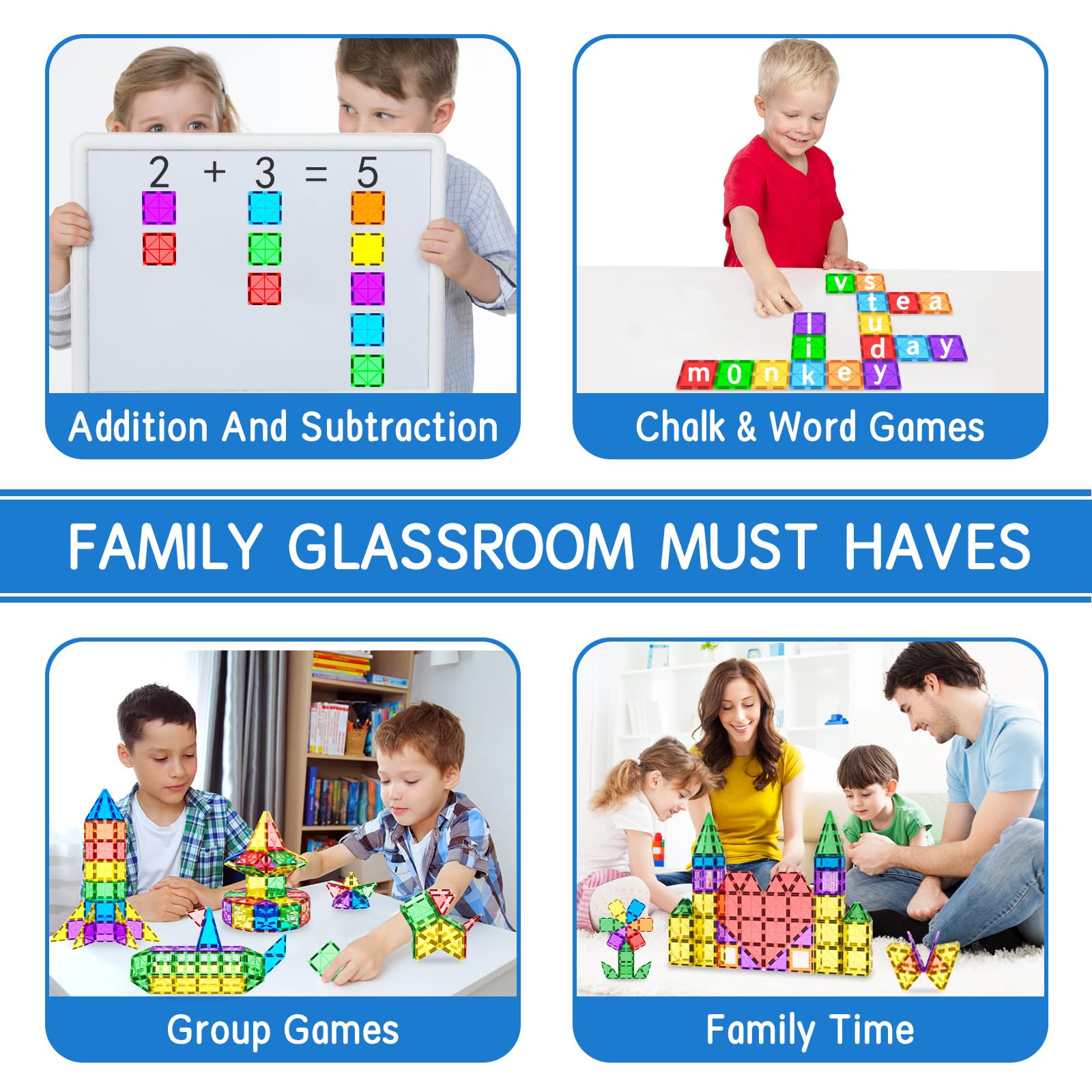 BigShu safe ABS magnetic blocks with rounded edges for worry-free exploration.
