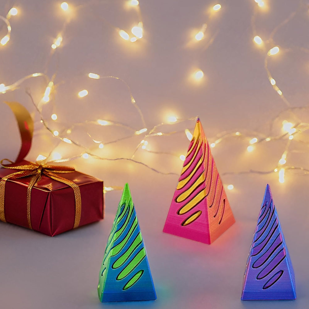 Bigted pyramid passthrough sculpture promotes calm, mindful play during breaks.