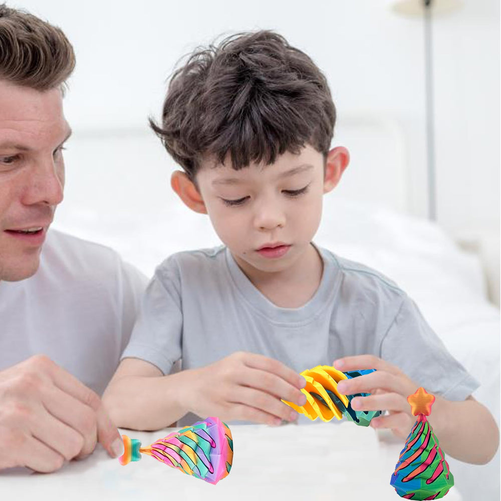 Three-piece Bigted Spiral Cone Fidget set highlighting premium 3D printed finish