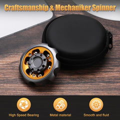 Bihevn metal precision spinner grey durability close-up showcases scratch-resistant finish