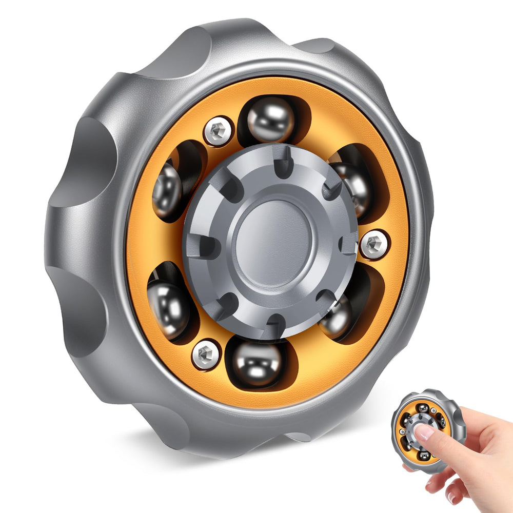 Bihevn metal precision spinner grey top view shows sleek design for focus
