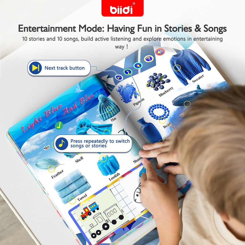 Biidi drawing zone coloring area supports creativity and fine motor skills.