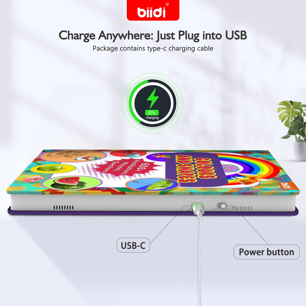 Biidi durable pages with Type-C charging for long-lasting use.