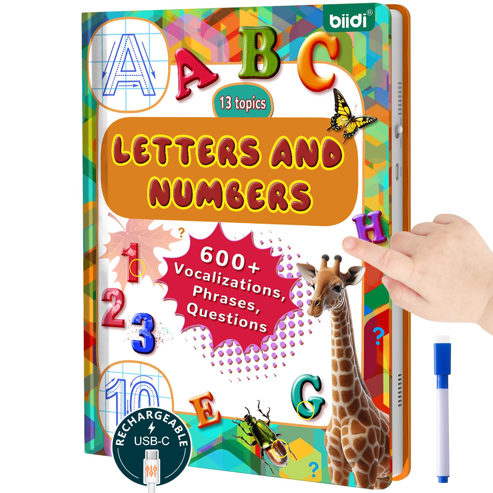 Biidi English interactive sound book cover, travel-friendly learning for curious toddlers.