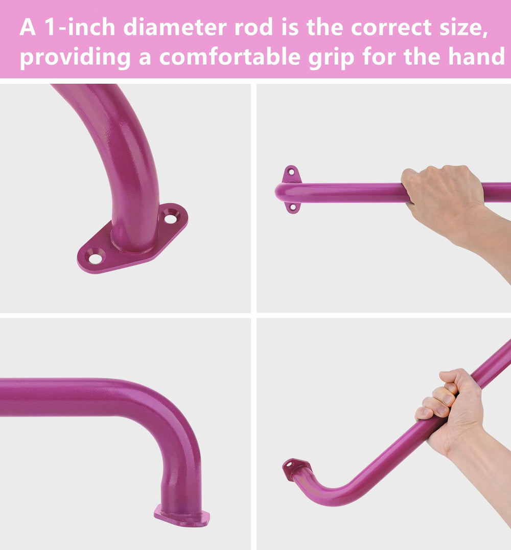 BiJun pink 17-inch metal playground handles playroom setup for kids indoor adventures.