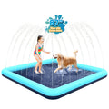 Bilibara 87 inch splash pad with non-slip surface supports safe dog play in heat