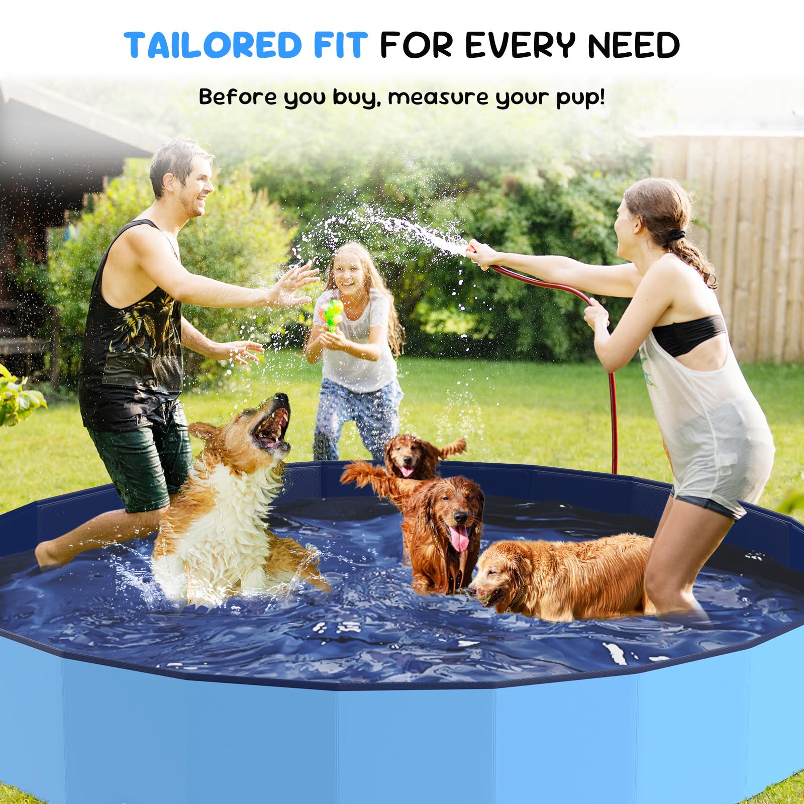 Bilibara backyard water park setup with slides and tables for fun