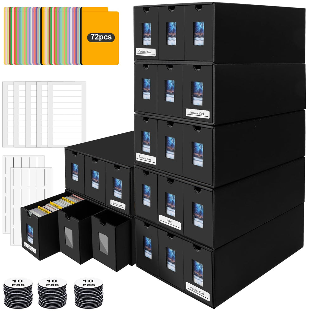BILIPLE 21000+ storage box front view shows sturdy build for organized card storage.