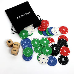 Bilywey 50 colorful poker chips for lively party play