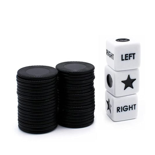 Bilywey chips in black for quick betting rounds during play.