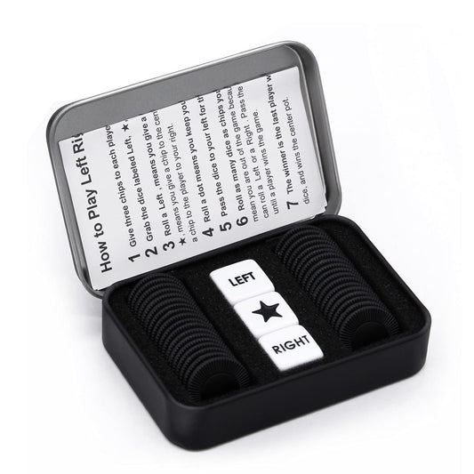 Bilywey Left Right Center dice game dice for fast-paced party fun.
