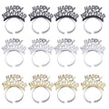 BinaryABC Happy New Year headband glitter shines for festive photos