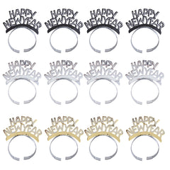 BinaryABC Happy New Year headband glitter shines for festive photos